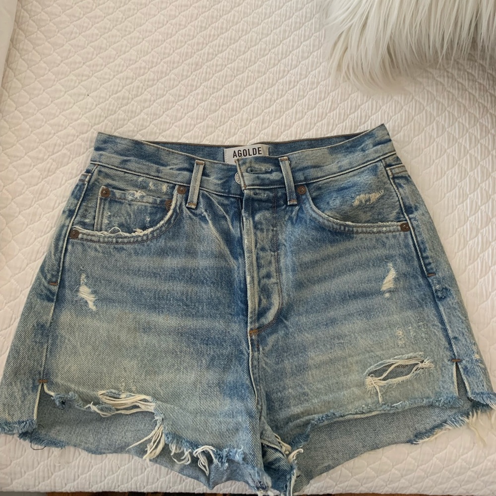 Agolde Jaden Denim Shorts high-waisted